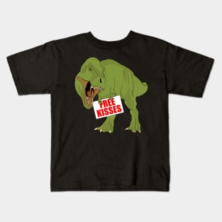 Free kisses t rex Kids T-Shirt